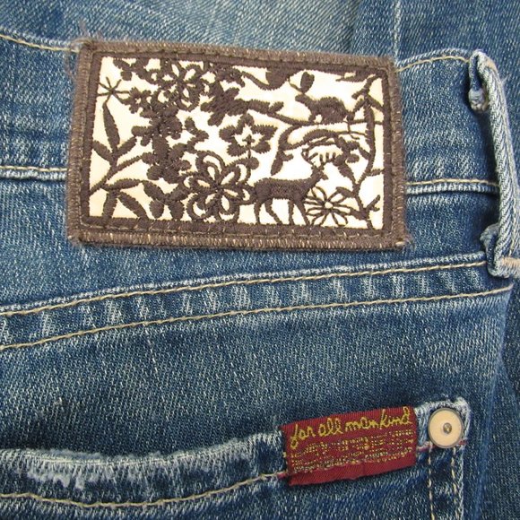 Womens Cutoff Jeans Shorts Sz 26 Straight Frayed - Picture 7 of 10